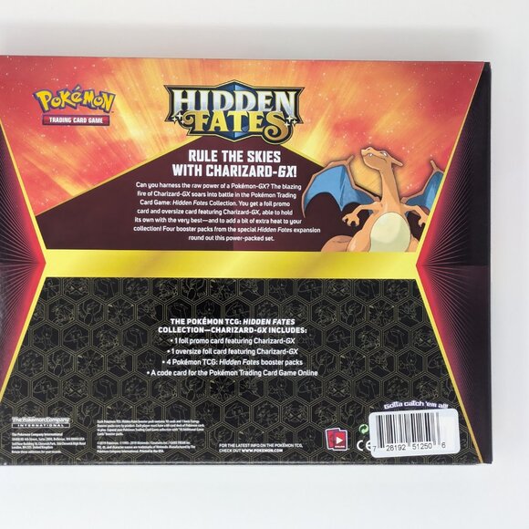 Pokémon Hidden Fates Charizard-GX Collection Box – Sealed – 4 Booster Packs - Picture 2 of 3